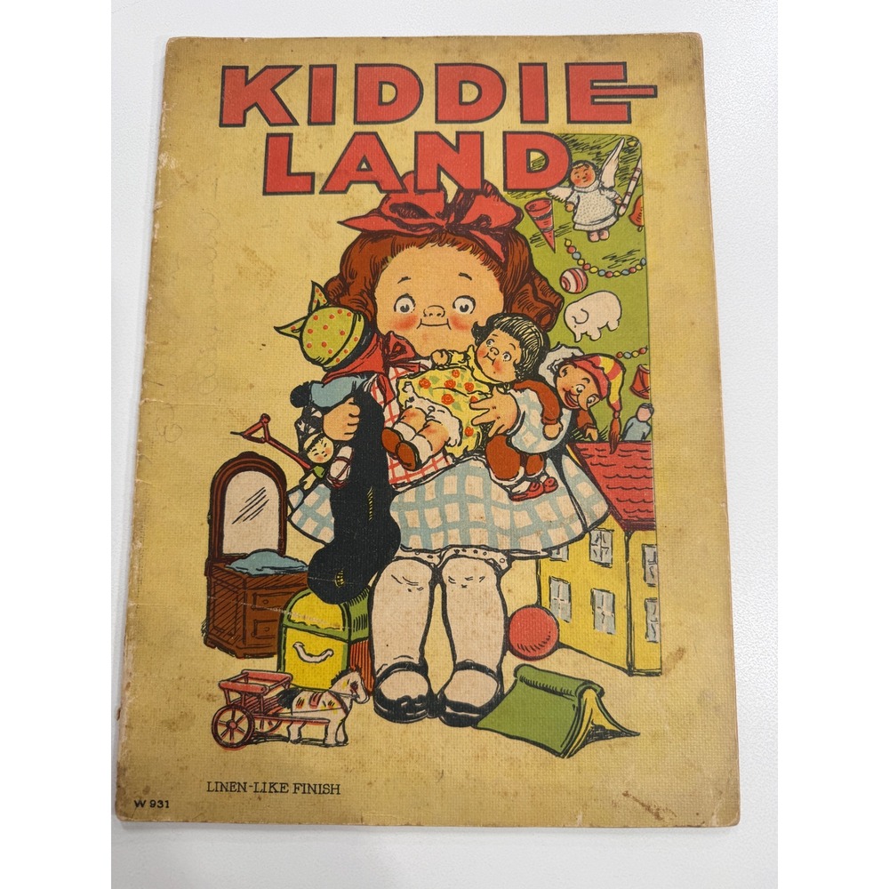 Vintage Kiddie Land Linen Like Finish W 931 Circa 1920s G.G. Wiederseim